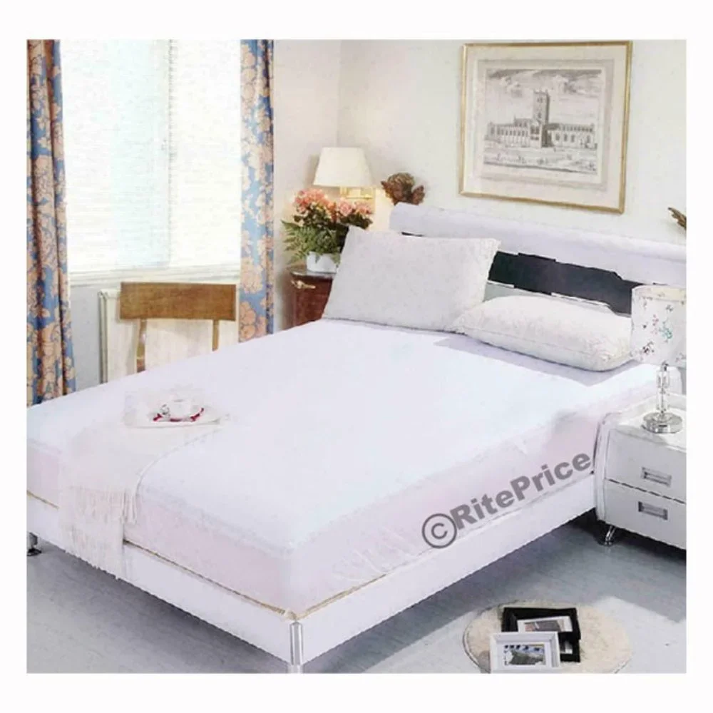 Vinyl Mattress Protector-Waterproof & Dust Mite Proof Durable Cover- King Size